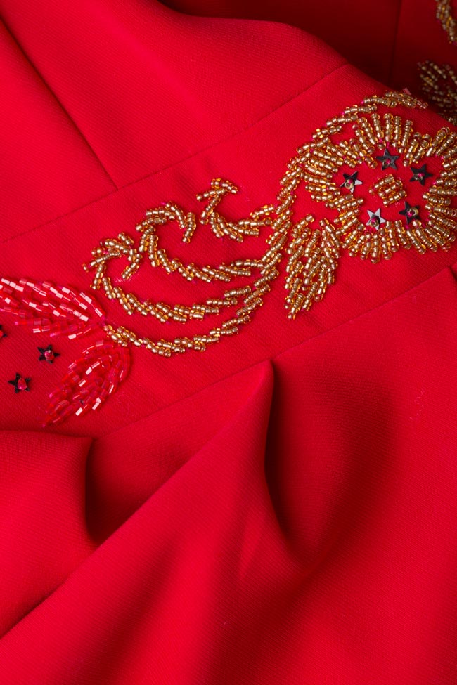Embroidered crepe mini dress Izabela Mandoiu image 4