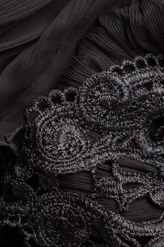Robe asymétrique en mousseline de soie avec broderie  Maia Ratiu image 4
