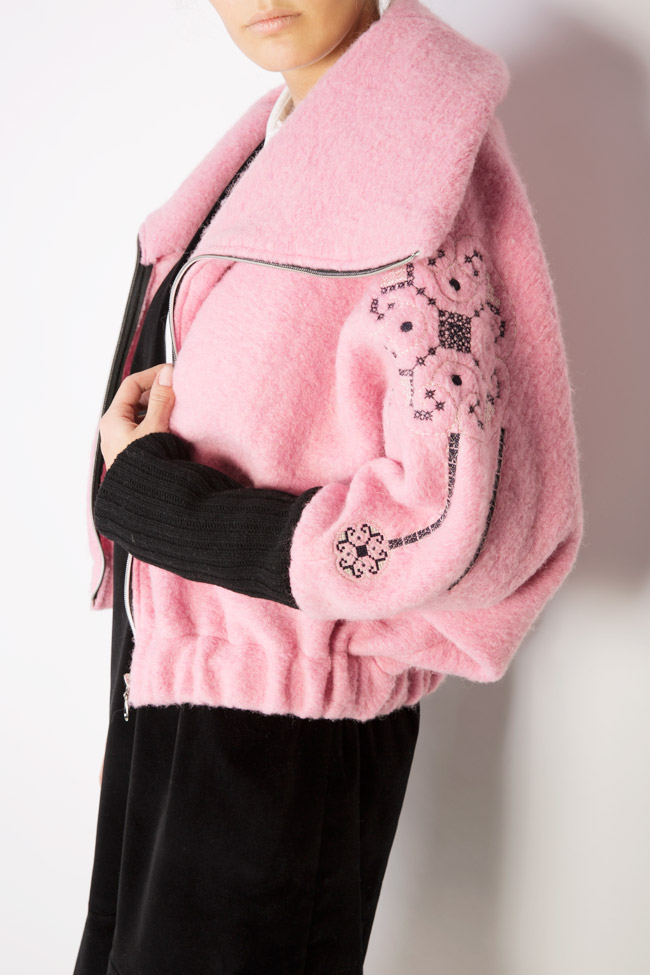 Embroidered wool bomber jacket Maressia image 3