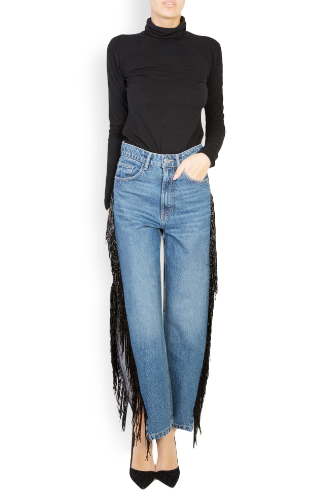 Fringe-embellished boyfriend jeans Bluzat image 0