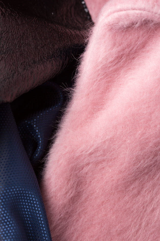 Manteau en imitation fourrure orné de coeurs en faux cuir Lucia Olaru image 4