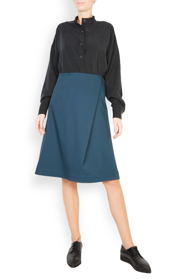 Cotton-blend draped midi skirt Undress image 0