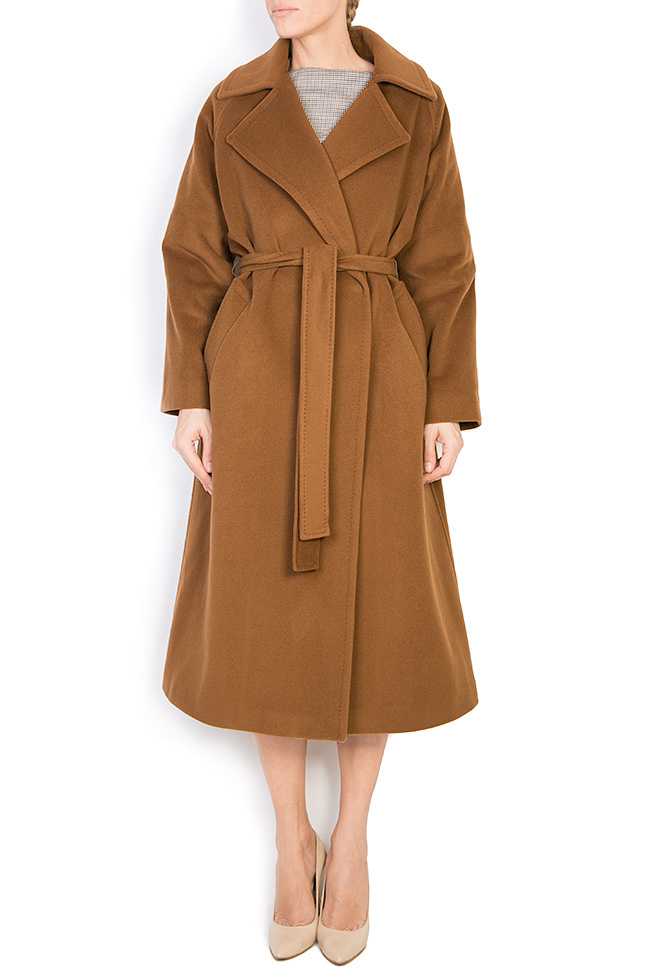 Belted virgin wool and cashmere-blend coat Elora Ascott image 0