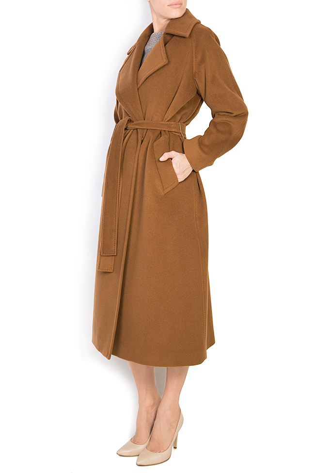 Belted virgin wool and cashmere-blend coat Elora Ascott image 1