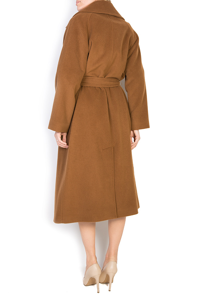 Belted virgin wool and cashmere-blend coat Elora Ascott image 2