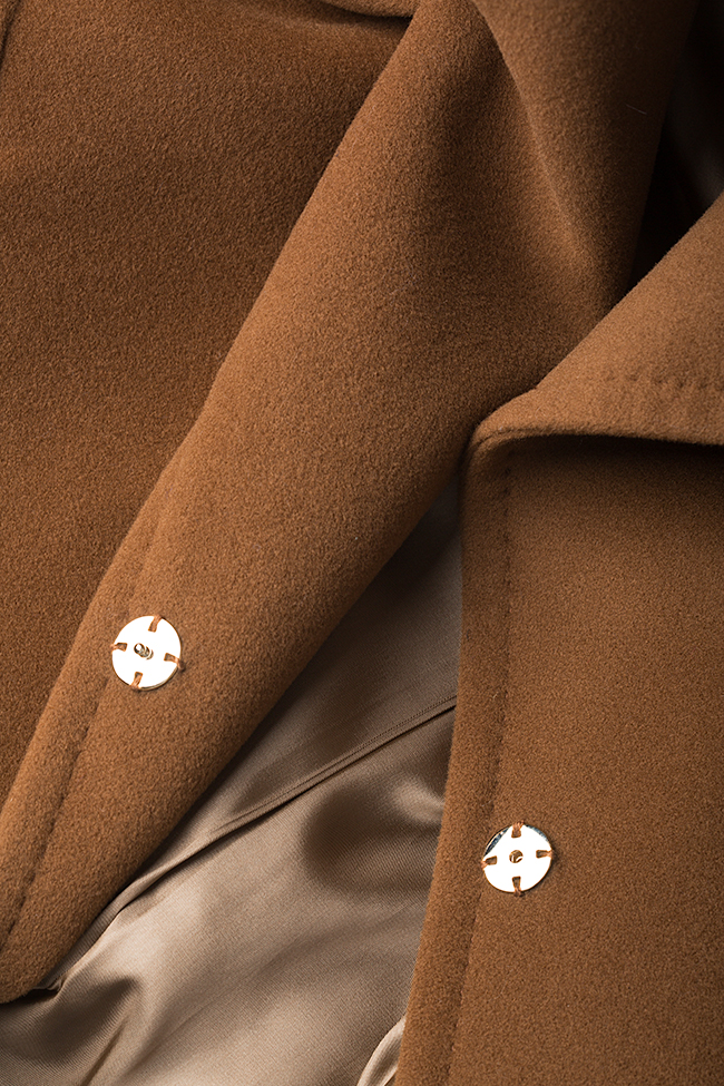 Belted virgin wool and cashmere-blend coat Elora Ascott image 4