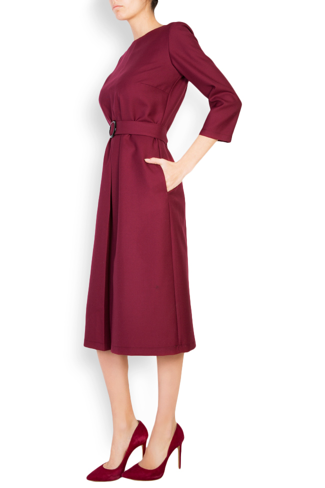 Dream belted wool midi dress Couture de Marie image 1