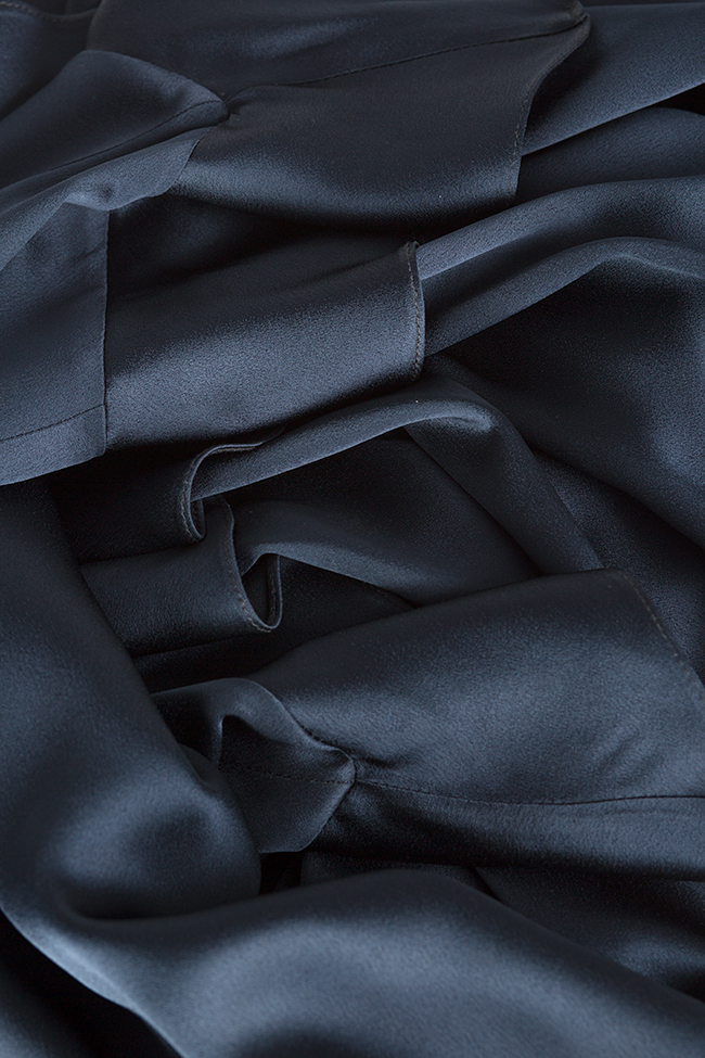 Robe asymétrique en satin de coton mélangé Bluzat Cocktail image 4