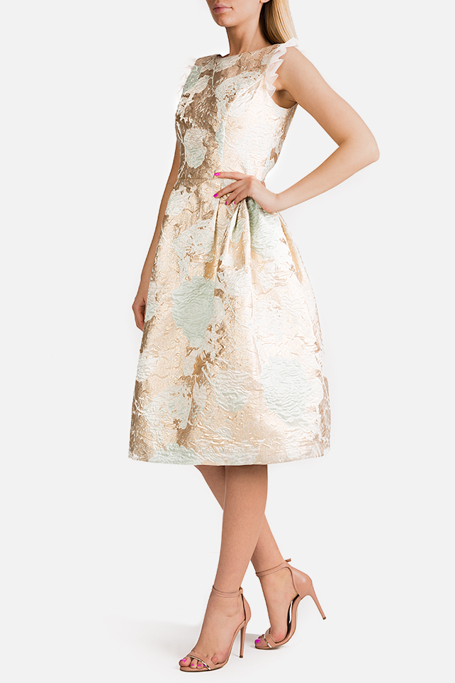 Annabel silk-blend brocade midi dress Ramona Belciu image 1
