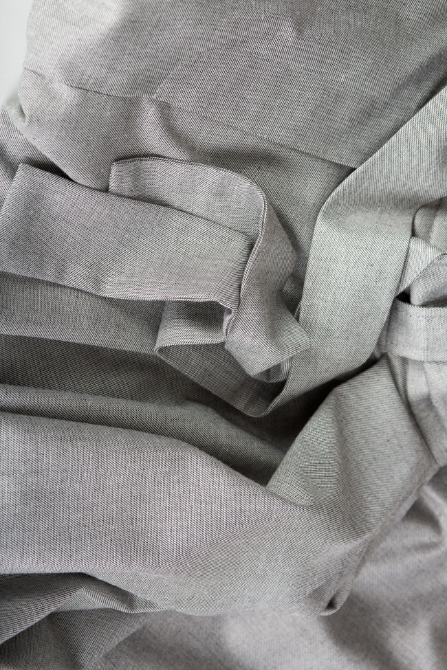 Jupe-culotte en mélange de coton avec cordon à la taille Bluzat image 4
