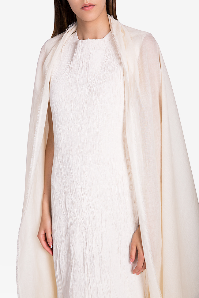 Robe avec cape détachable en mélange de coton Marius Musat image 3