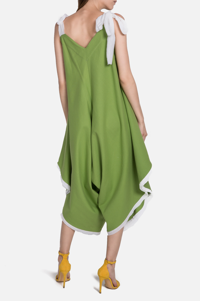 Embroidered asymmetric cotton jumpsuit Nicoleta Obis image 2