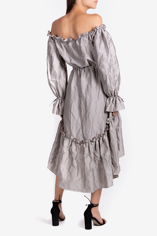Robe asymétrique en coton avec volants Bluzat image 2