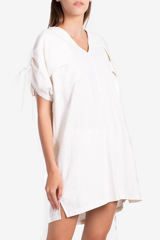 Linen-blend mini dress NARRO image 0