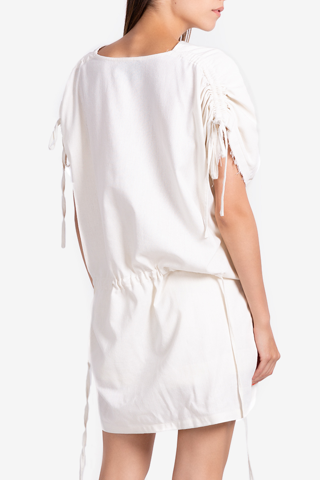 Linen-blend mini dress NARRO image 2