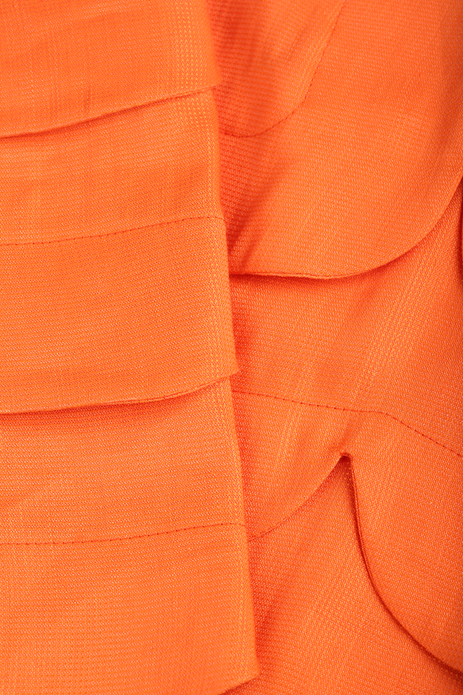 Robe asymétrique en coton Allison Framboise image 4