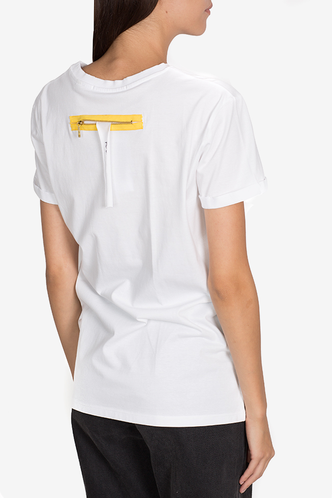 T-shirt en coron avec imprimé digital Larisa Dragna image 2