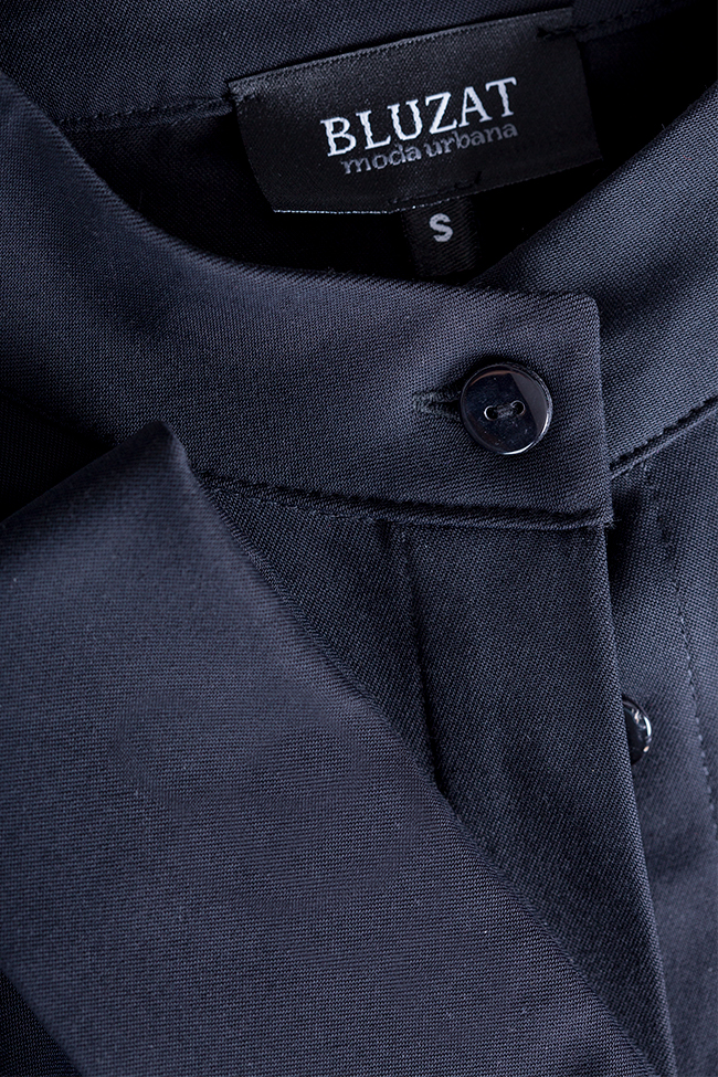 Cotton-blend asymmetric shirt dress Bluzat image 4