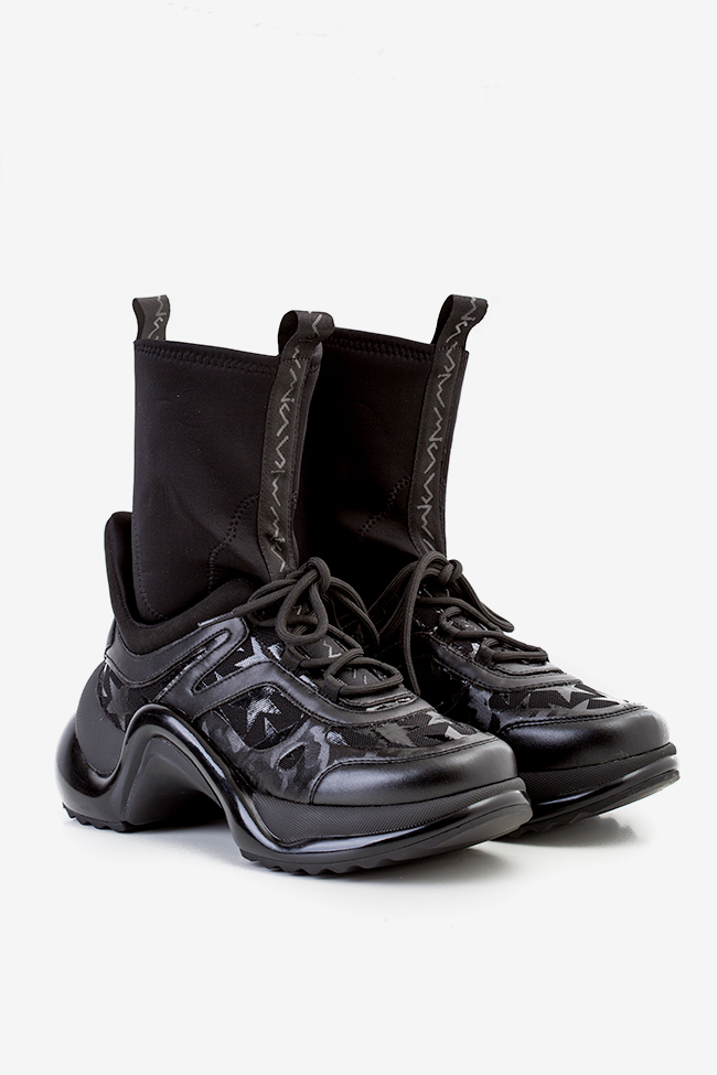Wave3 neoprene leather sneakers Mihai Albu image 3