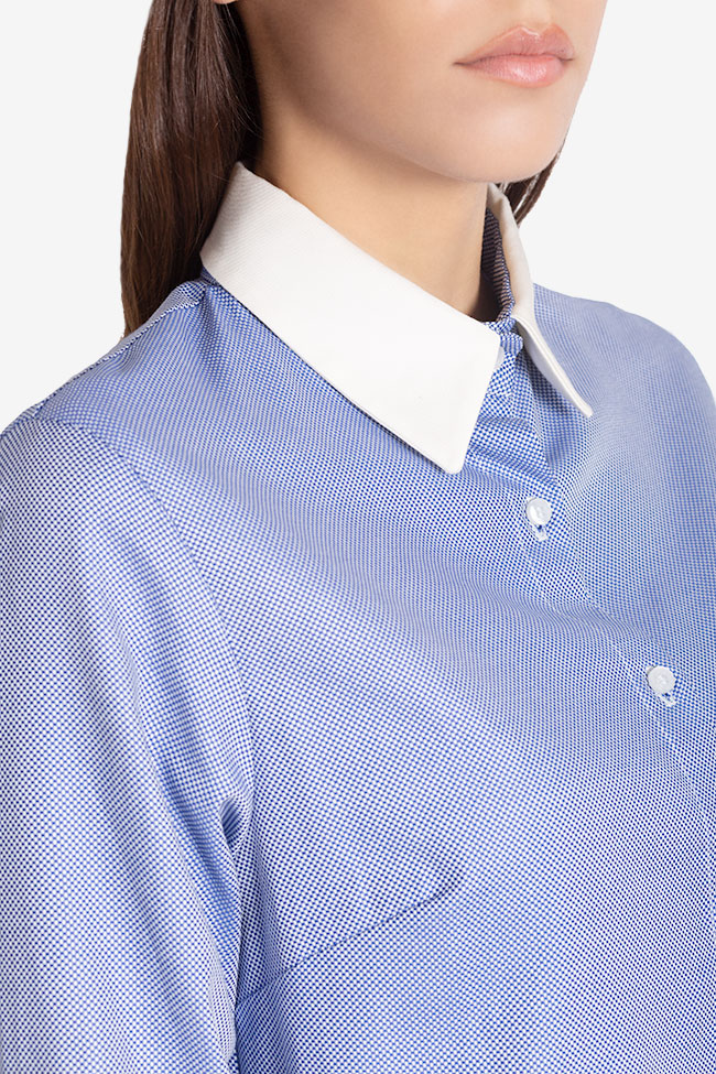 Quadrill silk cotton-blend pleated shirt Carmina Cimpoeru image 3
