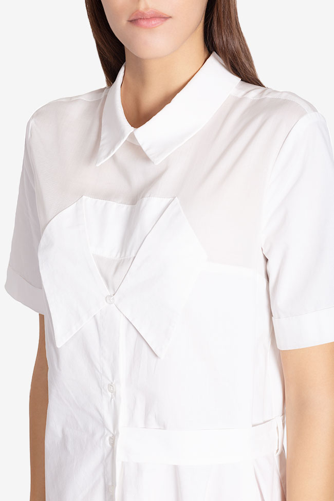 Robe type chemise en popeline de coton Signature Carmina Cimpoeru image 3