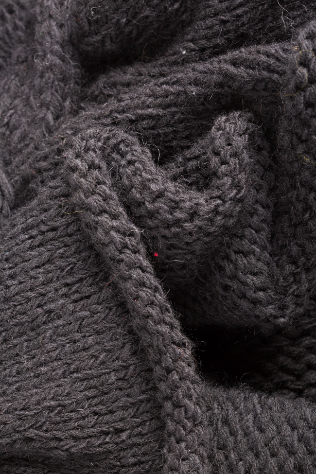 Rochie din lana cu volan asimetric NARRO imagine 4