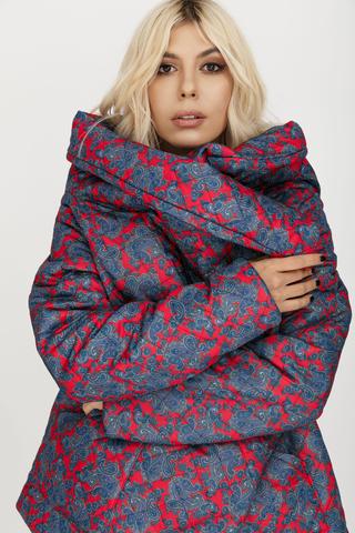 Oversized asymmetric quilted cotton-blend printed jacket Hard Coeur image 4