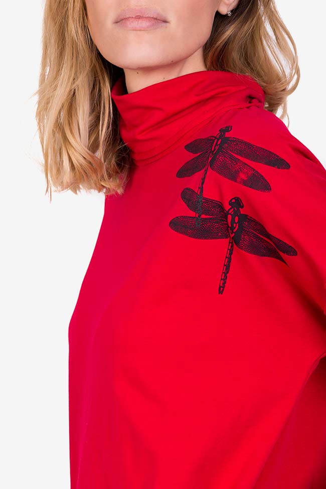 Robe mini en coton avec imprimé Libellule Lena Criveanu image 3