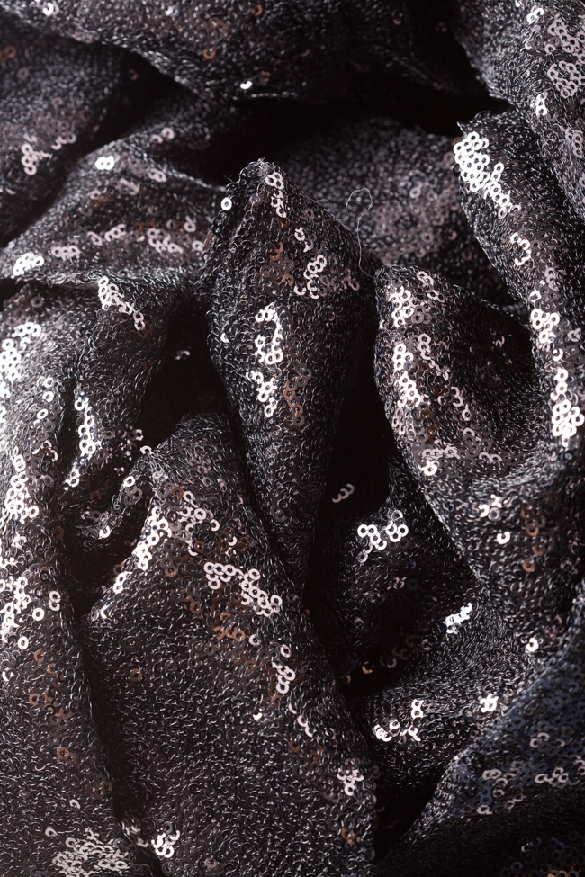 Robe asymétrique en tulle orné de sequins InfinityF image 4