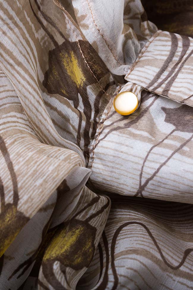 Robe en voile de soie à imprimé floral DALB by Mihaela Dulgheru image 4