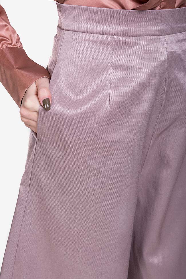 Jupe-pantalon asymétrique en coton satiné DALB by Mihaela Dulgheru image 3