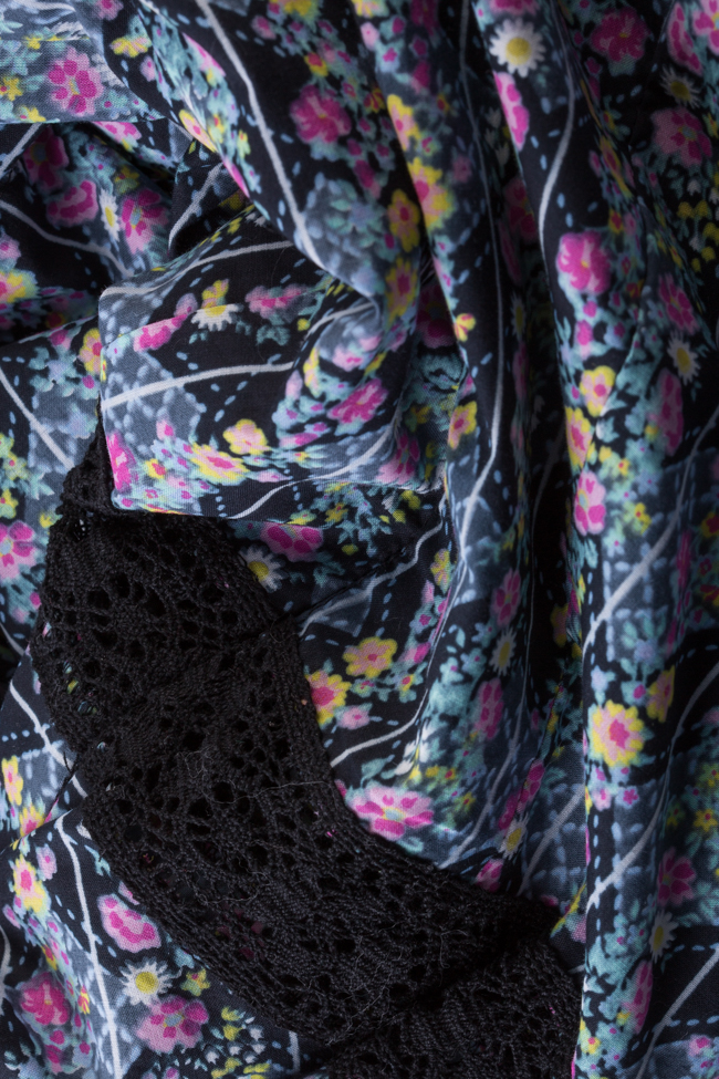 Robe en coton à imprimé floral et dentelle macramé Izabela Mandoiu image 4