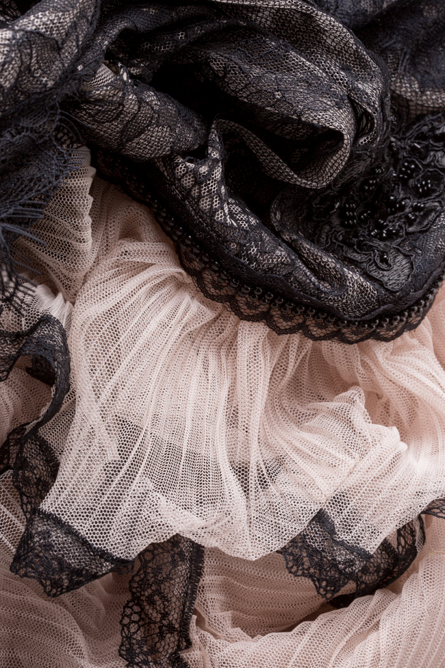 Ane embellished lace paneled ruffled tulle midi dress Ramona Belciu image 4