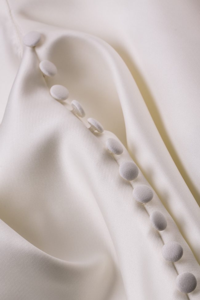 Vanilla tulle-paneled mini dress I Love Parlor image 5