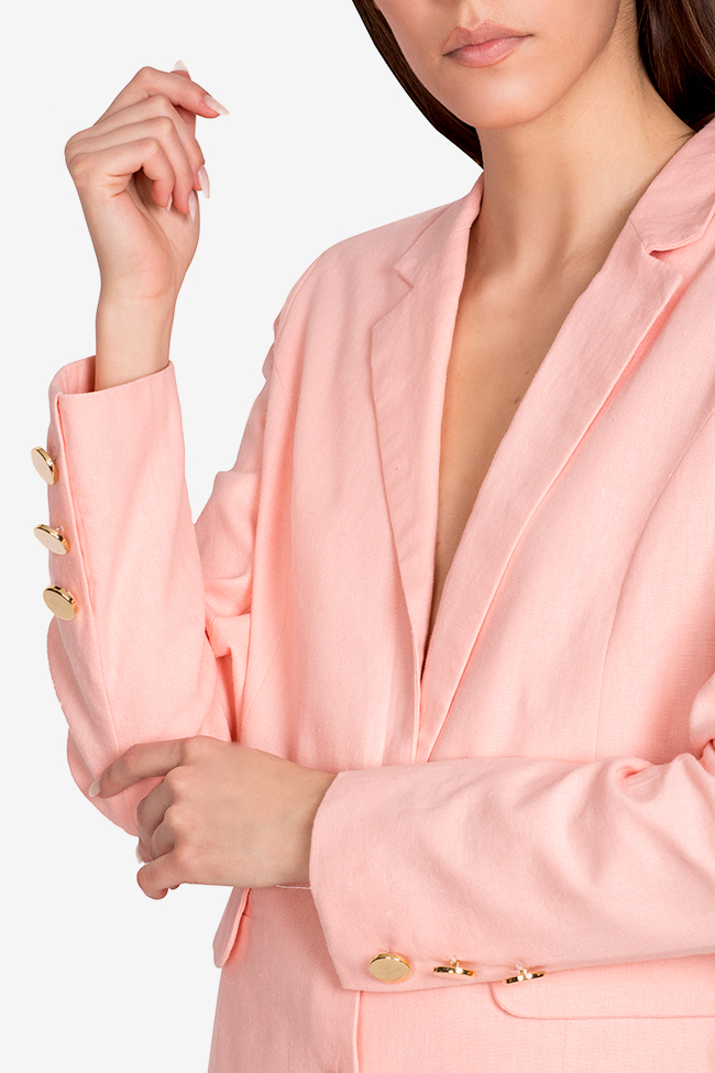Classic linen pink jacket Acob a Porter image 3
