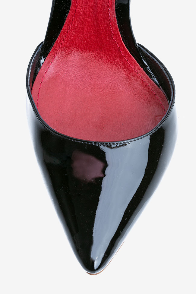 Chaussures avec découpe au talon en cuir verni Ginissima image 3