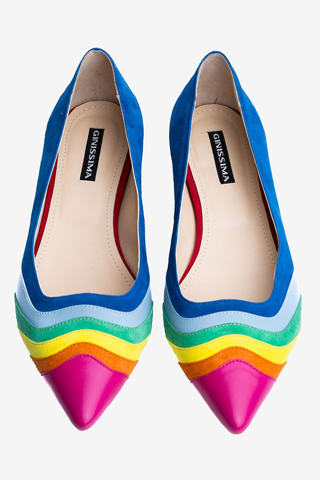 Pantofi multicolori cu varf ascutit Ginissima imagine 2