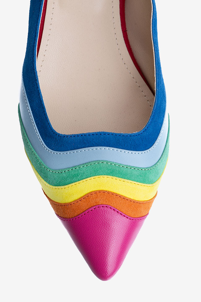 Pantofi multicolori cu varf ascutit Ginissima imagine 3
