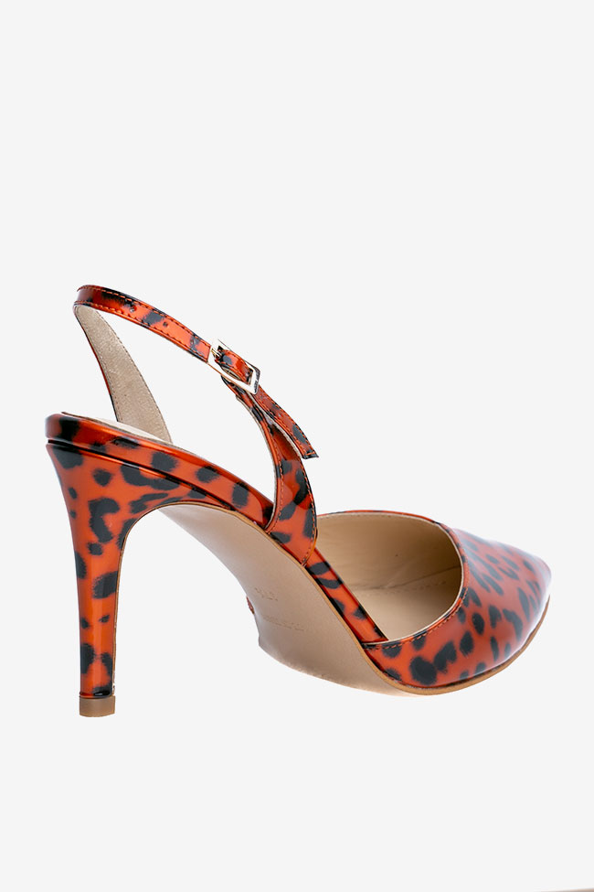 Chaussures avec bout pointu en cuir verni imprimé animal Ginissima image 1