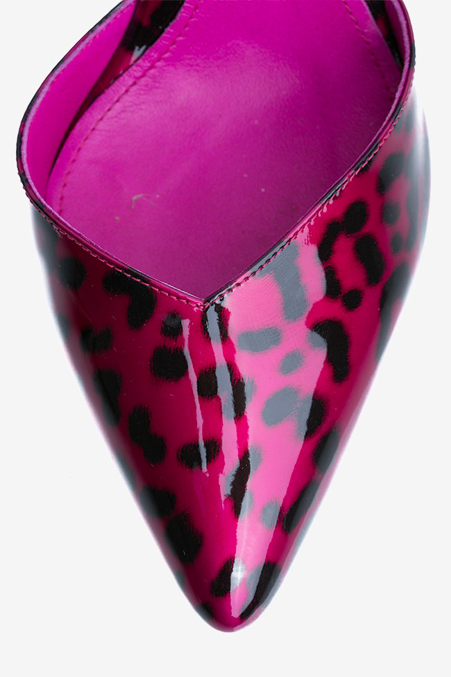 Chaussures en cuir verni imprimé animal fuchsia Ginissima image 3