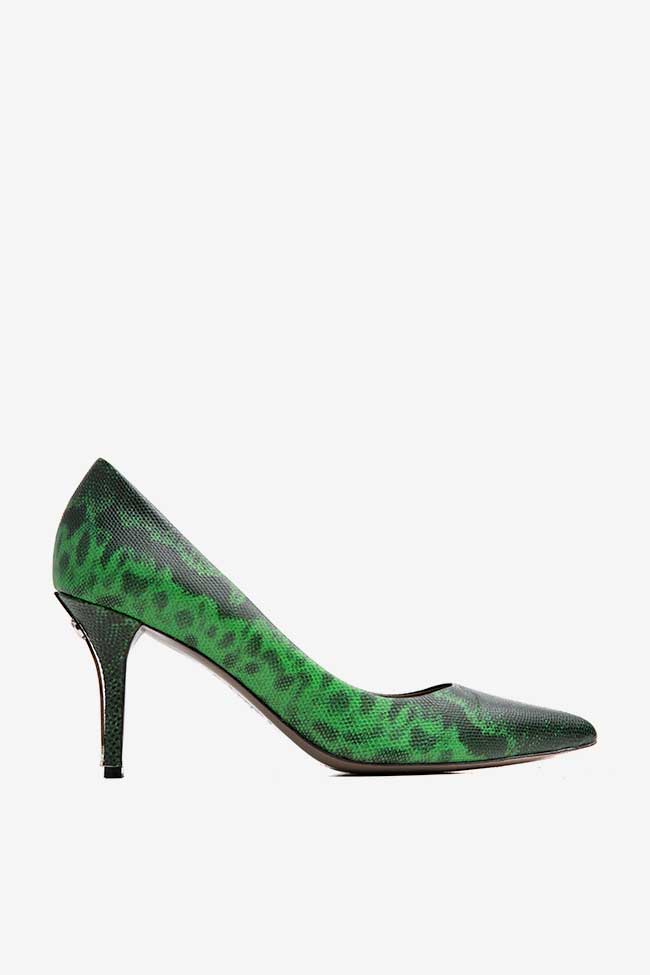 Pantofi din piele de sarpe Versace imagine 0