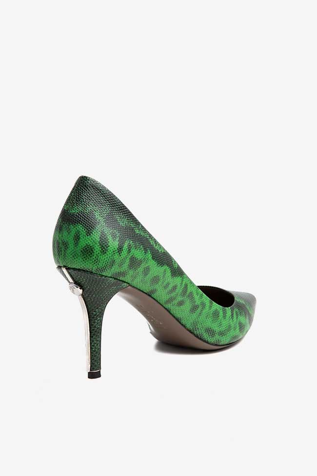 Pantofi din piele de sarpe Versace imagine 1