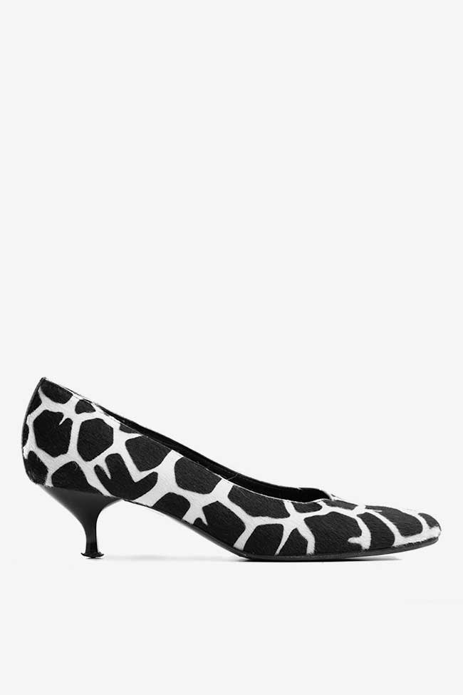 Pantofi imprimeu alb negru Guglielmo Rotta imagine 0
