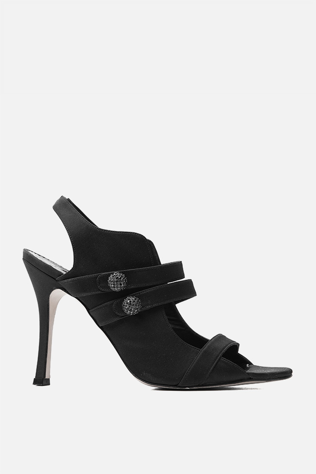 Sandale negre cu toc Carolina Herrera imagine 0