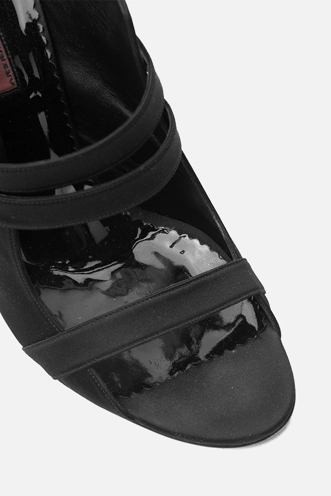 Sandale negre cu toc Carolina Herrera imagine 2