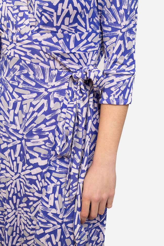 Rochie din bumbac cu imprimeu minimalist Diane von Furstenberg imagine 2