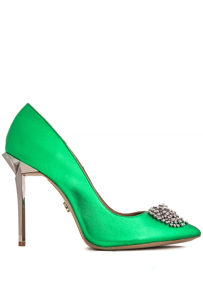 Pantofi verde metalizat MIHAI ALBU SECOND HAND imagine 0