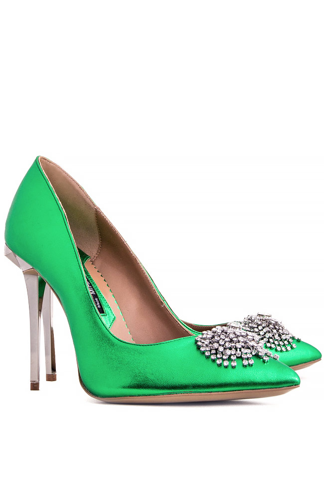 Pantofi verde metalizat MIHAI ALBU SECOND HAND imagine 1