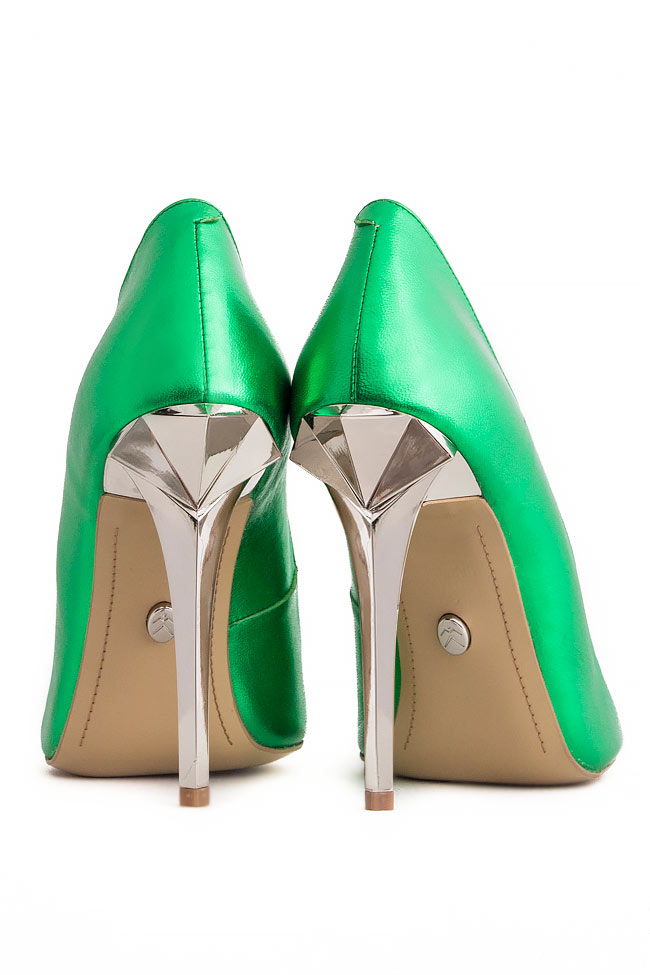 Pantofi verde metalizat MIHAI ALBU SECOND HAND imagine 2