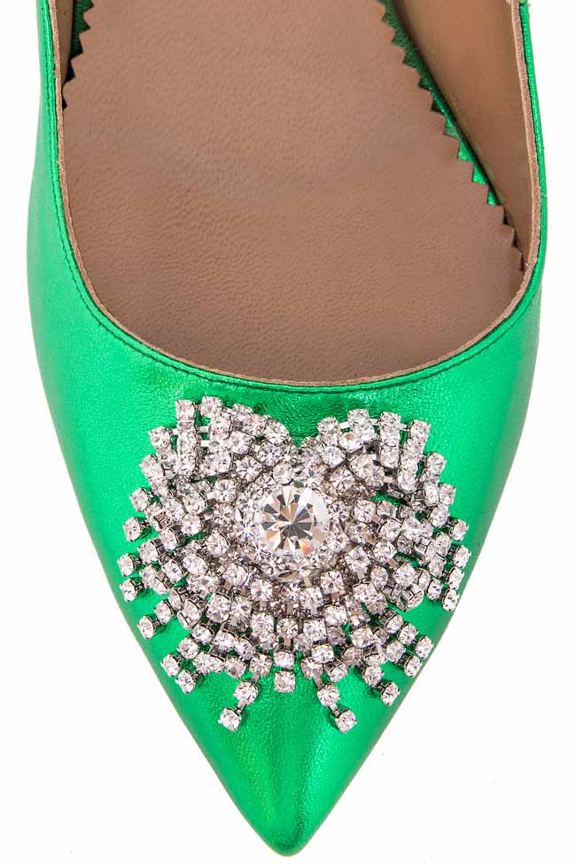 Pantofi verde metalizat MIHAI ALBU SECOND HAND imagine 3